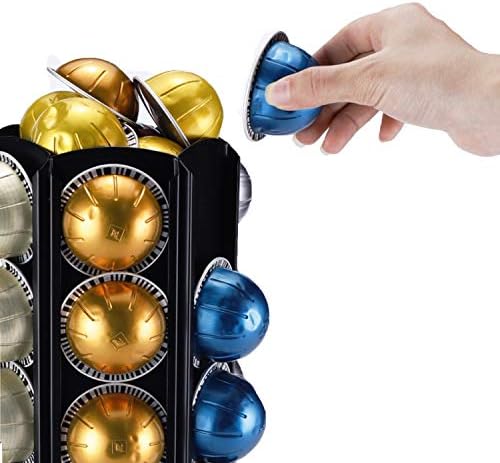 FlagShip Vertuo Pod Carousel Holder 56+ Pods Capacity Black Metal