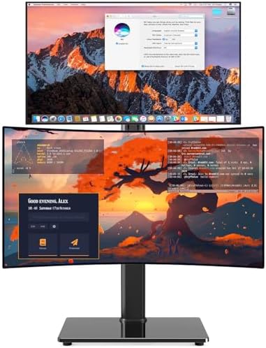 Dual Monitor Stand VESA Mount for 13-38 Inch Screens up to 44lbs
