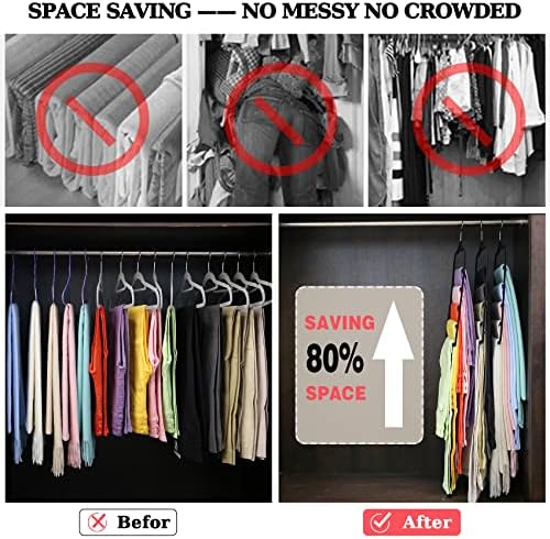 Closet Organizers and Storage, 3 Pack Velvet Pants-Hangers-Space-Saving