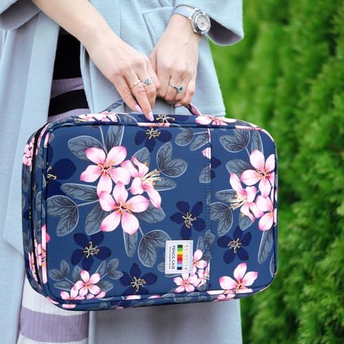 YOUSHARES 300 Slots Color Pencil Case - Pen Case Organizer with Handy Wrap & Zipper, Multilayer Holder for Prismacolor Colored Pencils & Gel Pen (Magnolia)