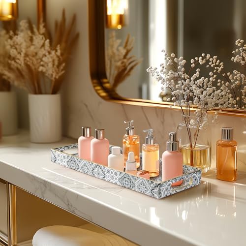 MAONAME Plastic Bathroom Vanity for Countertop, Narrow Decorative Trays