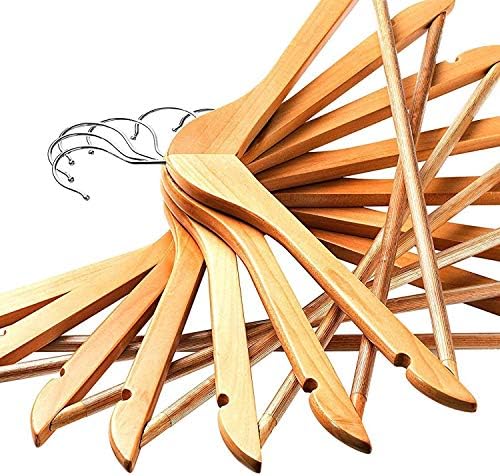 Lotus Wooden Hangers, Solid Wood Shirt Hangers,Dress Coat Jacket Clothes Hangers,with Extra Smooth Finish, 360 Degree Sw