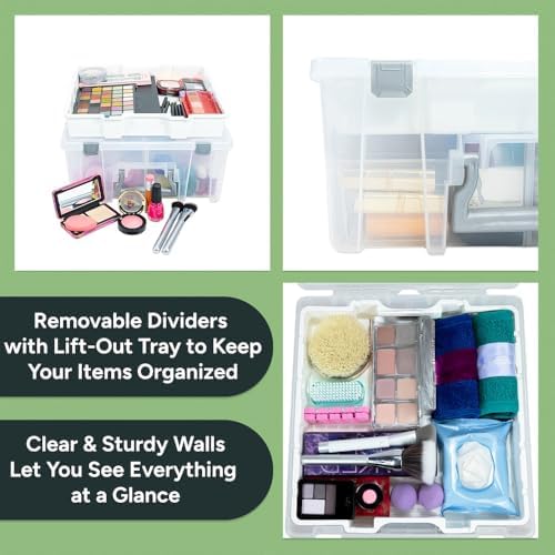 Best Kept Super Satchel Double Deep with Lift-Out Tray, Clear