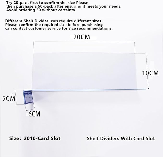 20 Pcs 20 * 10CM 1MM PVC Folder Classification Partition File Classification Label Shelf Dividers Logo Inventory Shelf Warehouse Sign