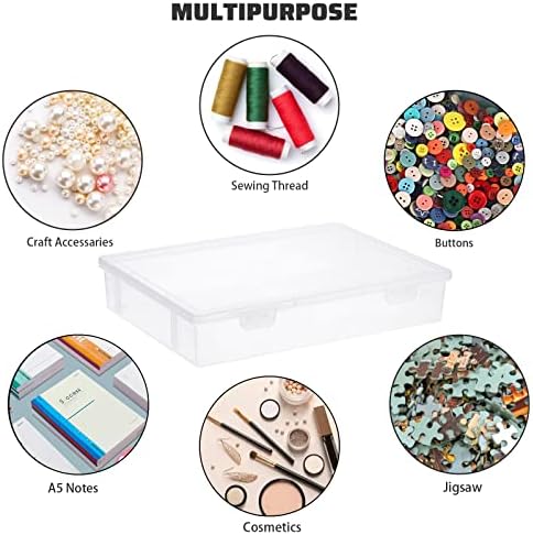 BTSKY Clear Plastic Storage Box with Flap Lid, Multipurpose Craft Organizers and Storage Box Art Supply Storage Organize