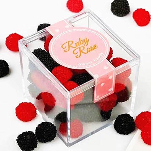 KissYou 24-Pack Acrylic Box with Lid Party Favor Box, 2.17x2.17x2.17 Inch