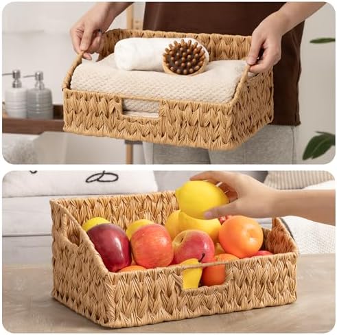 GRANNY SAYS Wicker Storage Basket for Shelves, Large Wicker Basket