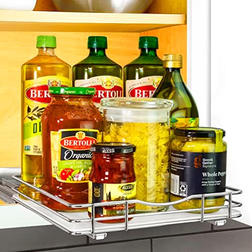 LYNK PROFESSIONAL® Pull Out Spice Organization for Cabinets - 10-3/8 inch Wide – Spice Rack for Inside Cabinets, Slide O