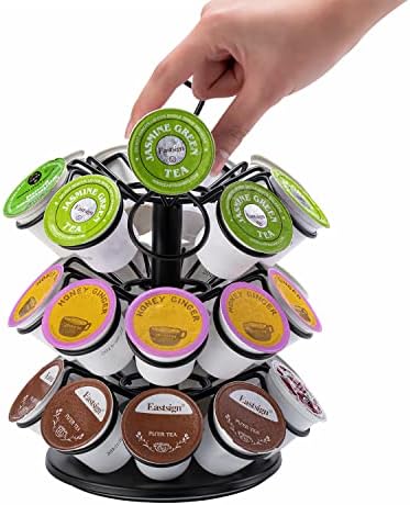 K-Cup Storage Coffee Capsules Pod Holder Carousel Capsule Display Storage for k-cup（27pods-3tiers）