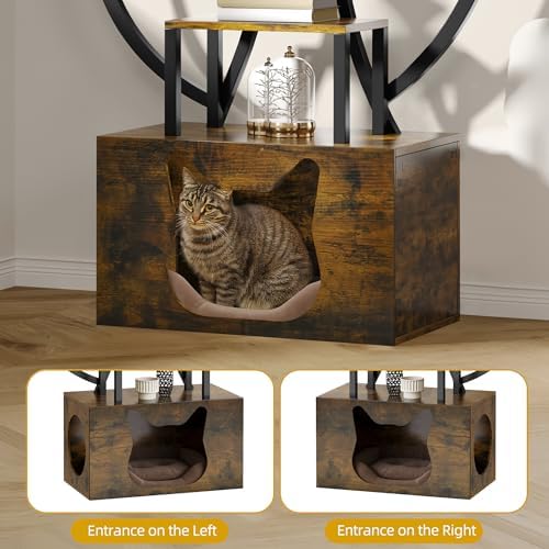 DWVO Tall Bookshelf with LED Light