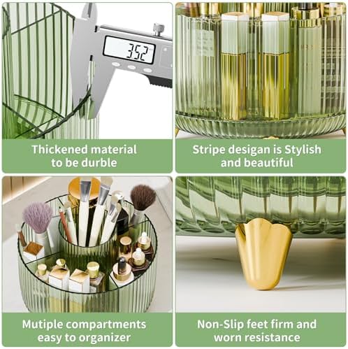 fanado 360° Rotate Makeup Brush Holder Organizer, Makeup Organizers Countertop, Makeup organization and Skincare Storage