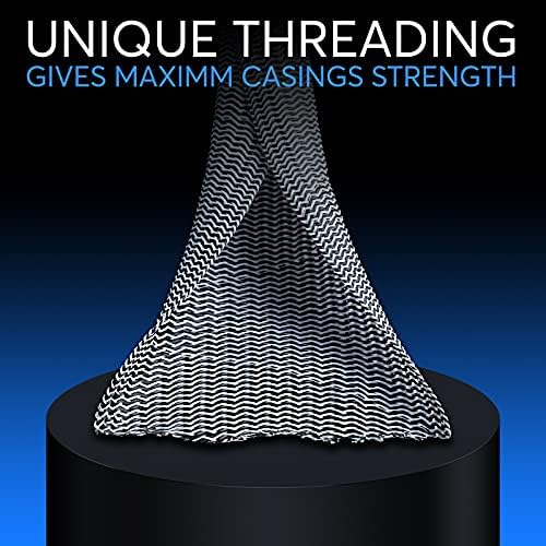 Maximm Cable Management Wire Loom 25ft 1/2 Inch Black and White Split Cord Protector