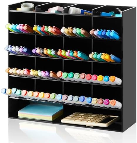 MotiMind Acrylic Pen and Marker Organizer for 250 Markers