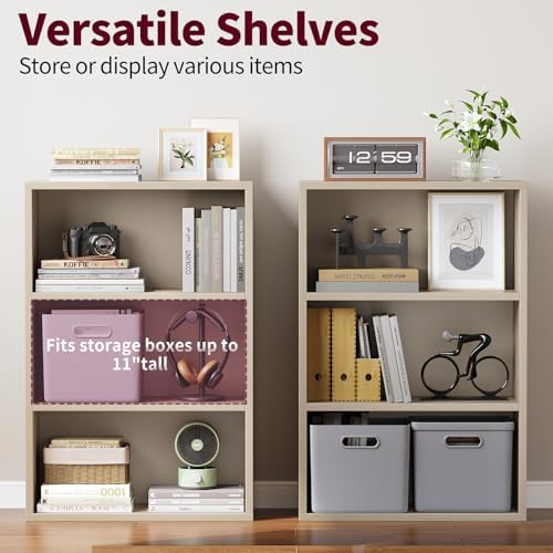 Book Shelf,3-Tier Bookshelf Storage Shelves, 35 Inch Bookcase