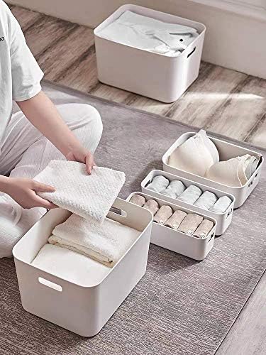Set Of 2 Plastic Storage Bins,14.5x10.2x6.3 Versatile Kitchen Pantry Organization and Storage,for Plastic Storage Contai
