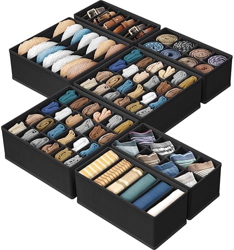 Simple Houseware Closet Underwear Organizer Drawer Divider Assorted 7 pcs