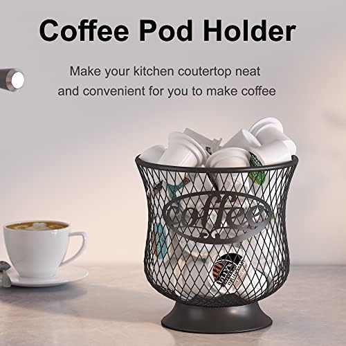 ITHSKUILL Coffee Pod Holder, Large Capacity K Cup Holder, Nespresso Pods Holder K Cup Organizer for Kitchen Countertop, 