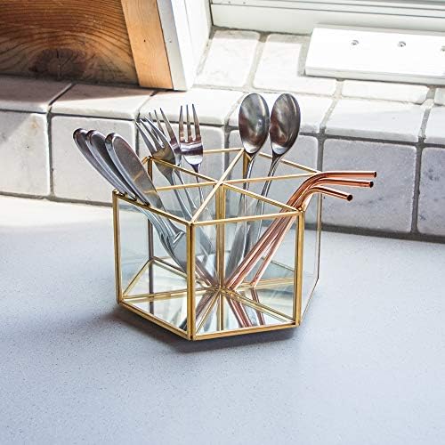 Isaac Jacobs 6-Compartment Rotating Makeup Brush Holder