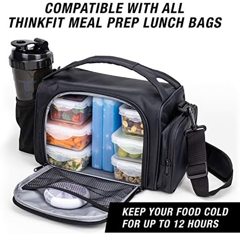 ThinkFit Meal Prep Containers, BPA Free - Airtight Food Storage Containers Best for Meal Prepping & Portion Control - Reusable, Stackable, Microwavable, Dishwasher & Freezer Safe (6 Piece Set)