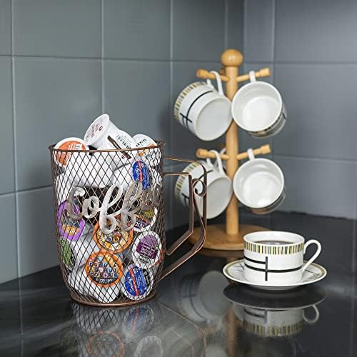 Made Easy Kit Coffee Pod Organizer - Home Coffee Bar Functional Décor - Café Station Countertop Storage Accessories (Lar