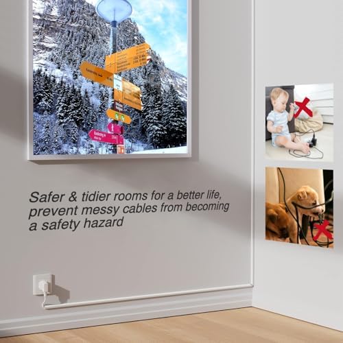 118” Silicone TV Cord Hider for Wall Mounted TV,1 Cord Wall Cable Hider