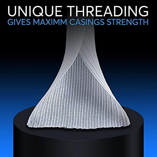 Maximm Cable Management Wire Loom 10ft 1 Inch White Split Cord Protector