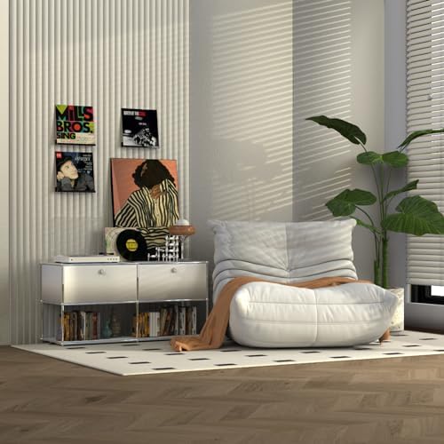 ILYXY Acrylic Vinyl Record Holder Wall Mount – 8 Pack 12-Inch Floating Vinyl Shelves, Black Record Display Frames for LP Albums & Wall Decor