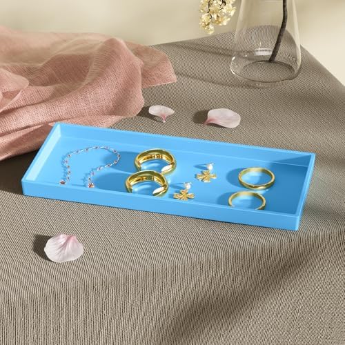 Vanity and Bathroom Tray, 11.8" ABS Countertop Organizer,Waterproof Vanity Tray for Toilet Tank,Perfume,Soap,Keys,Bathro