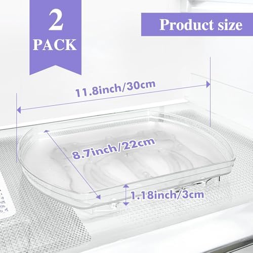 Incostar 360° Rotating Lazy Susan Turntable Organizer - Multifunctional 11.8" x 8.7" Rectangular Organizer for Refrigera
