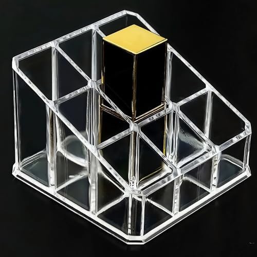 Sooyee 9 Spaces Acrylic Lipstick Case -Mini Lipstick Holder,Clear