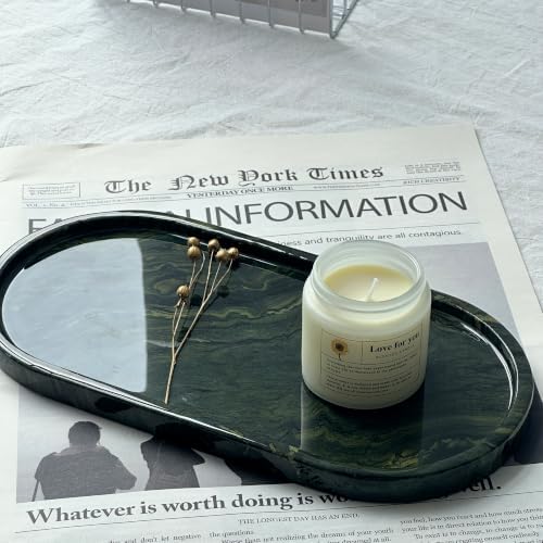 Genuine Real Natural Marble Vanity Tray for Bathroom, Dresser, Home Decor