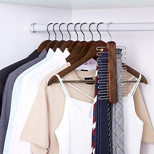 Lotus Wooden Hangers,Solid Wood Shirt Hangers,Dress Coat Jacket Clothes Hangers,with Extra Smooth Finish,360 Degree Swiv
