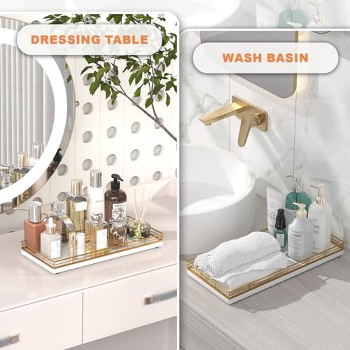 Bathroom Toilet Tank Tray, 13" Wood Toilet Paper Storage Basket Tray Back of Toilet Basket Organizer,Vanity Tray for Per