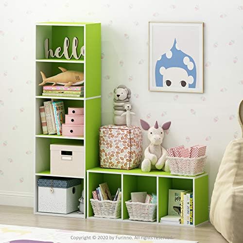 Furinno LUDER Book Shelf, 3-Cube Bookshelf, Bookcase with Open Shelves, 9.3 x 12 x 31.5, Easy Assembly, for Living Room,