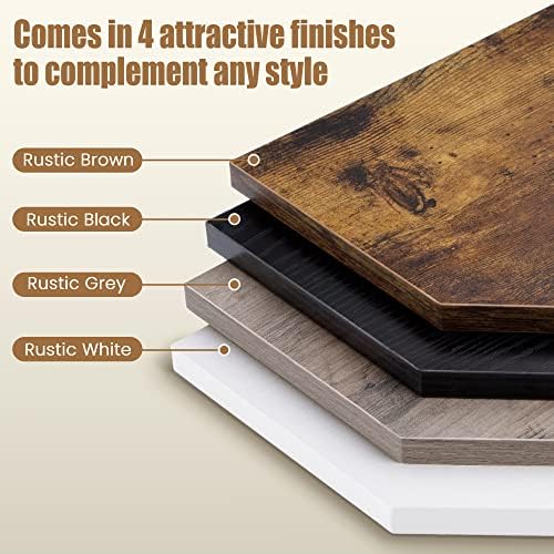 Fun Memories Corner Shelf Wall Mount, Floating Corner Shelves, Set of 4 Corner Wall Shelf Organizer, Rustic Wood Wall St