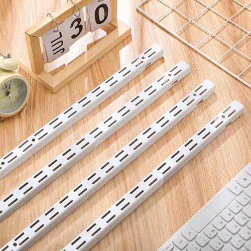 10 Pcs 30 Inch Dual Track Brackets Shelf System Upright Wall Shelving Rail