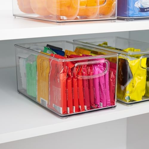 iDesign Nesting Pantry Bin for Kitchen Cabinet, Countertop, Fridge, and Freezer - Clear