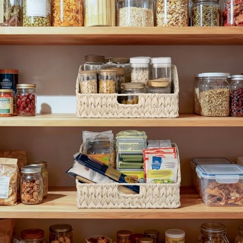 GRANNY SAYS Wicker Storage Baskets for Shelves, Large Wicker Basket