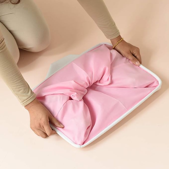 Large Nursery Elephant Baby Basket for Shower Gift - Pink Girl Gift Bag, Collapsible and Empty - Decor for Kidsroom, Nursery, Play Room (Large)