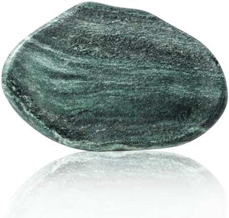 Koville Green Marble Cloud Shape Vanity Tray, Serving Stone Key Tray for Home Decor, 10" x 7" Luxurious Natural Marble S