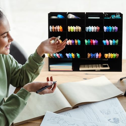 MotiMind Acrylic Pen and Marker Organizer for 200 Markers