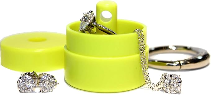 Lion Latch Travel Jewelry Box Case, Ring Holder on Shark Tank - Ring Holder for Women Girls with Keychain, Small Jewelry Organizer Boxes, Portable Ring Keeper Key Chain, Jewelry Storage Case