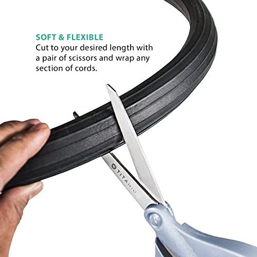 UT Wire 12-Feet Expandible Flexi Cable Wrap, Black