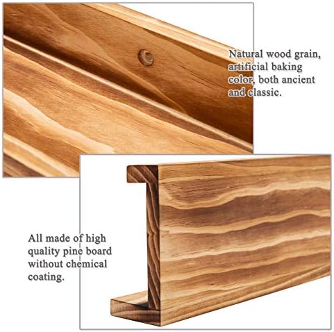 AZSKY 24" Floating Wall Ledge Shelf Wood Picutre Shelf Wall Mounted Nursery Kids Bookshelf Spice Rack Bathroom Storage S