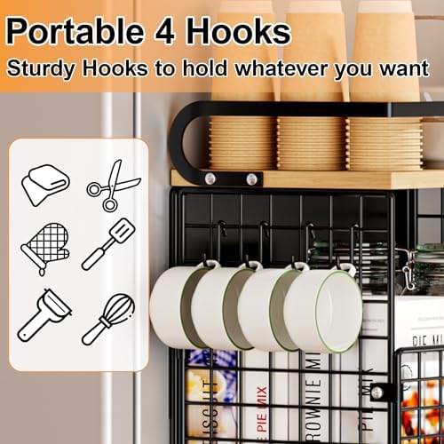Magneitc Shelf for Fridge,Fruit Vegetable Potato & Onion Organizers Storage Basket Bins,Magnetic Spice Rack for Refriger