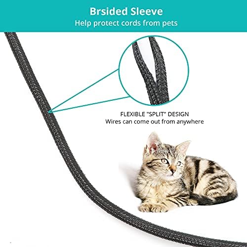 ZhiYo Cable Sleeve, 20ft, 1/4 inch, Black