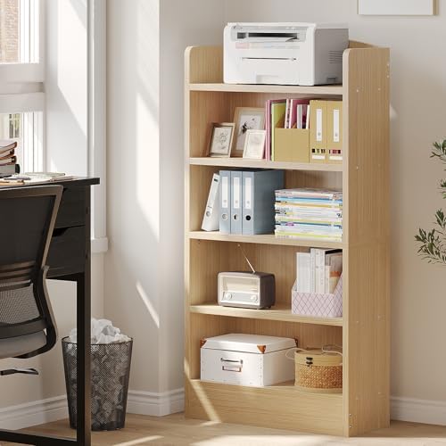 ALISENED 5-Tier Bookcase, Open Bookshelves and Bookcases with Storage Shelves, Floor Standing Unit, Display Storage Shel