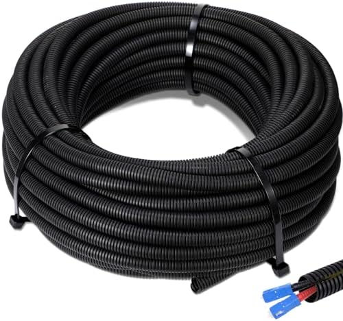 Sasylvia 2.5" X 5 ft Split Wire Loom Tubing, Cord Protector