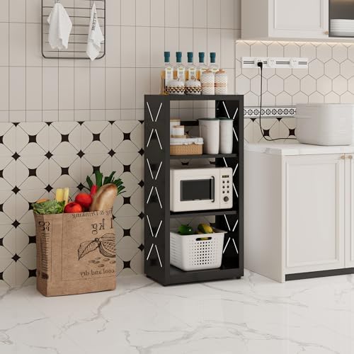 SteeLoong 3 Tier Bookcase,Metal Bookshelf with Adjustable Feet & Shelves