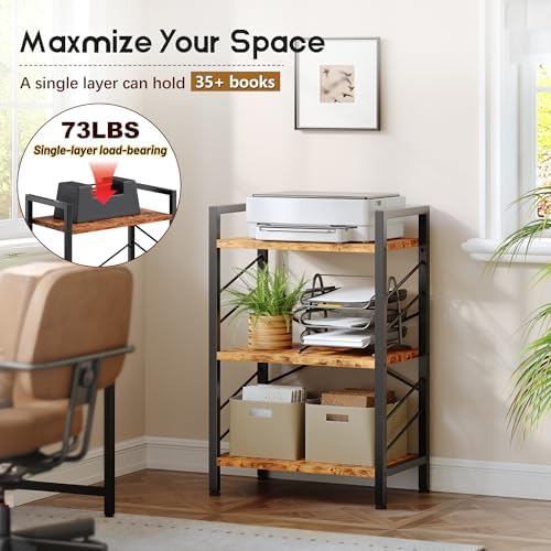 DurayLoly 3-Tier Small Bookshelf for Bedroom, 27.56" H Standing Bookcase